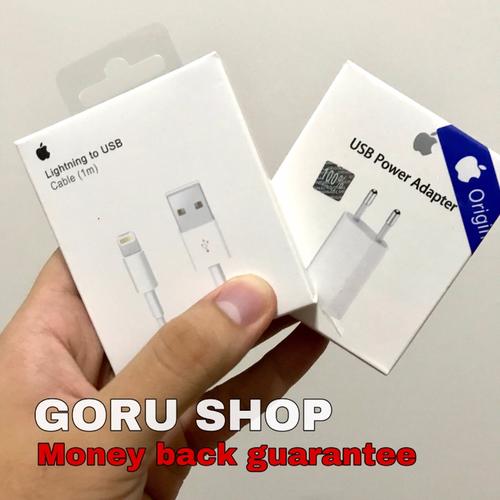 Foto Produk Adaptor charger usb lightning cable iphone 6 7 8 plus X Xr Xs original dari goru