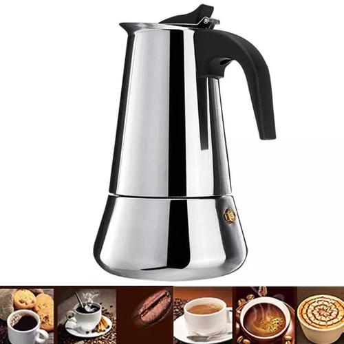 Foto Produk Espresso maker 6 cup / moka pot stainless 6cup / teko kopi stainless dari vesper