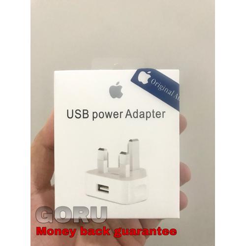 Foto Produk Adaptor iphone kaki tiga 3 batok kepala charger original 6 7 8 plus X dari goru