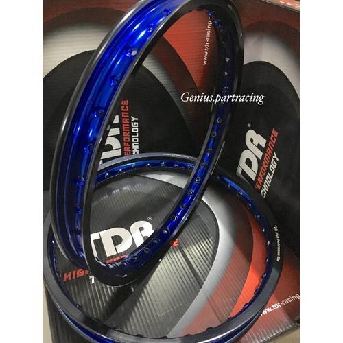 Foto Produk VELG RIM SET TDR WX SHAPE TWO TONE 140/160 RiNG 17 WARNA BLACK/BLUE dari genius.partracing
