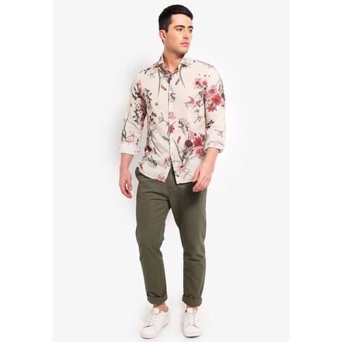 Jual Slim Fit Flower Print Shirt 