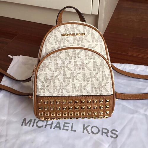 michael kors white mini backpack