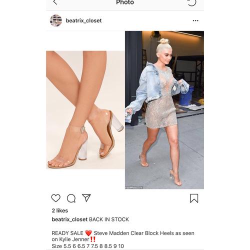 Jual steve madden clear heels - Kab 