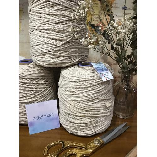 Foto Produk Tali Katun Macrame Natural 3mm twist - 3.5mm dari edelmac