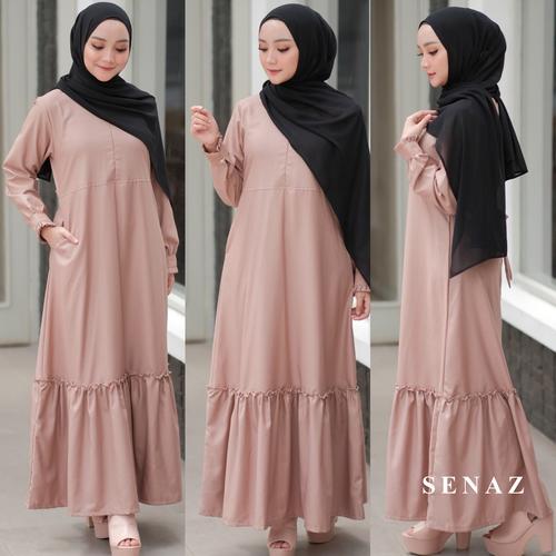 Foto Produk RUFFELIA DRESS LATTE / GAMIS TOYOBO SYARI FASHION MUSLIM / DAILY WEAR dari aidahijabers