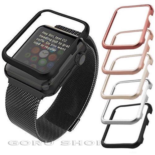 Foto Produk Bumper hard case apple watch series 1 2 3 best quality 38 42 38mm 42mm - Hitam, 38mm dari goru
