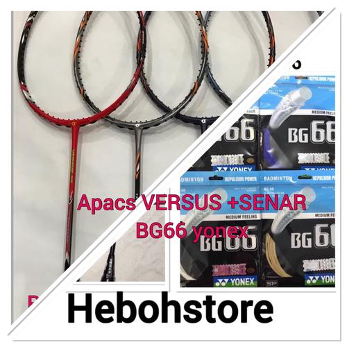 Foto Produk RAKET BADMINTON APACS VERSUS 55/77 +BONUS SENAR YONEX BG66 ORIGINAL dari Hebohstore