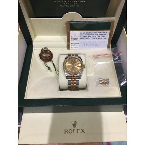 Rolex datejust 36mm two tone gold ori 