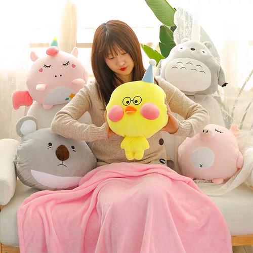 Foto Produk Boneka Bantal Selimut Duckling , Balmut Koala, Unicorn, Totoro And Pig dari CICAQGO