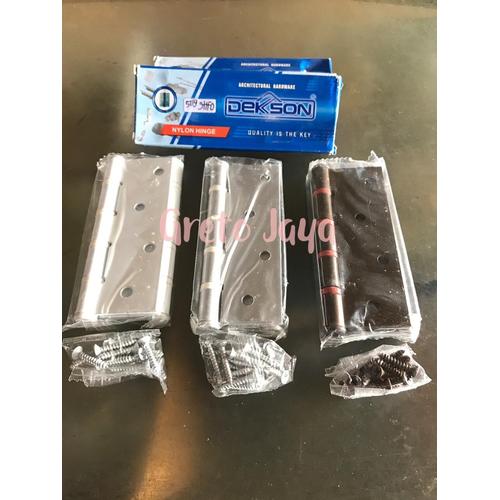 Gambar Engsel Pintu / Jendela Kupu Kupu 4” Nylon Swing Hinge DEKSON - Silver dari Greto Jaya Kota Surabaya Tokopedia