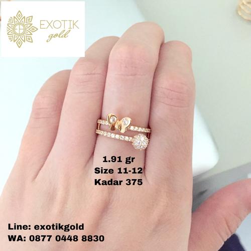 Jual Cincin Emas Kupu Kadar 375 Berat 1 91 Gr Kota Semarang Exotik Gold 