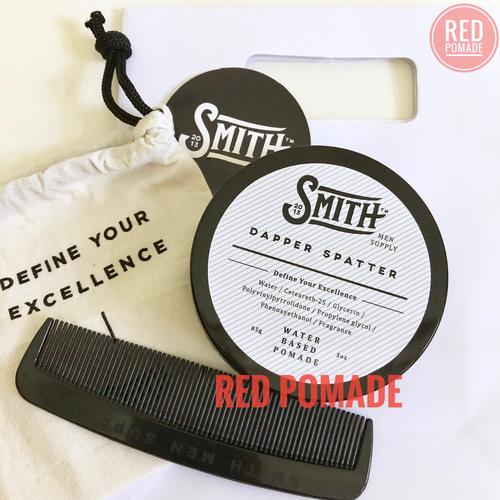 Foto Produk POMADE SMITH DAPPER SPATTER MEDIUM WATERBASED + FREE SISIR & POUCH dari Red Pomade