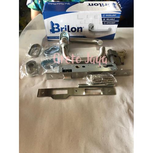 Gambar (Lepasan) Handle Handel Kunci Pintu Aluminium Almunium 1 Set BRILON dari Greto Jaya Kota Surabaya Tokopedia