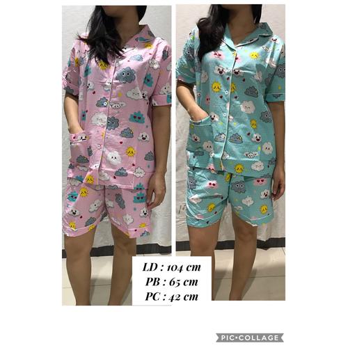 Foto Produk Piyama hotpant bahan katun jepang adem dari Hao Mei