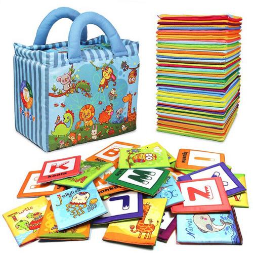 Foto Produk Soft Books - Alphabet Zoo 26pcs Huruf Buku Bantal Book Mainan edukasi dari My Own Flashcards