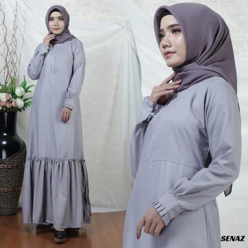 Foto Produk RUFFELIA DRESS SILVER / GAMIS BRANDED / GAMIS SYARI CANTIK dari aidahijabers