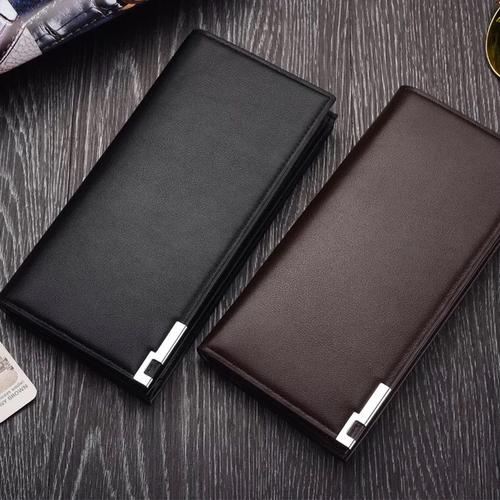 Foto Produk Dompet Pria Lipat Panjang Kulit import 622-3 - Hitam dari tirstore