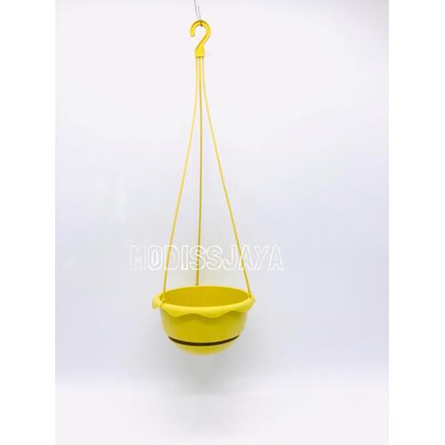 bunga plastik pot gantung kuning