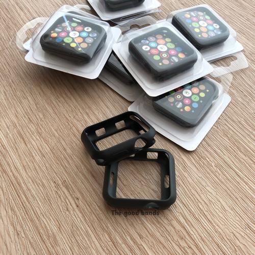 Foto Produk Apple Watch 4 Case casing SILICONE BLACK HITAM TPU jelly 40mm 44mm dari The Good Bands