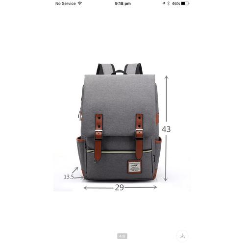 Foto Produk Korean Style Backpack / Tas Ransel / DENGAN COLOKAN CHARGER-KABEL - Hitam dari 4acc