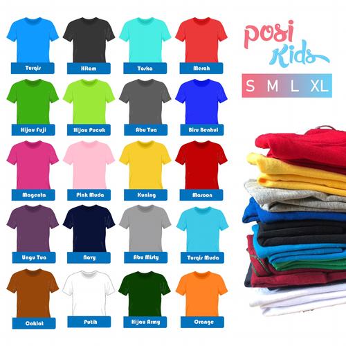 Foto Produk Kaos Polos Anak XL Besar Termurah dari Posikids