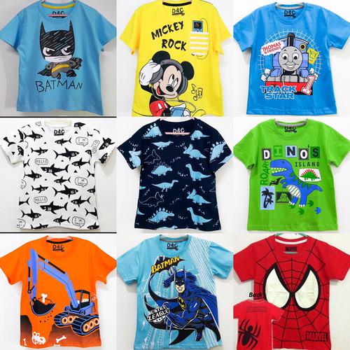 Foto Produk Grosir Kaos Bayi / Anak Laki Laki size 1 (Mix Motif) 6 pcs dari Posikids