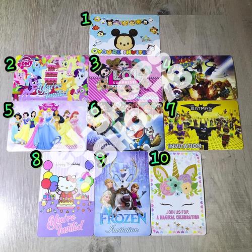 Foto Produk Undangan Ultah / Undangan Ulang Tahun Aneka Karakter / HBD dari ej-shops