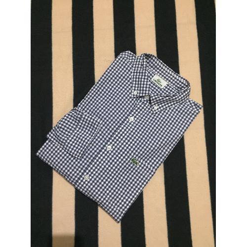 lacoste gingham shirt