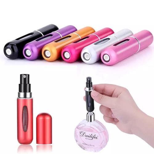 Foto Produk BOTOL PARFUM MINI 5ML TRAVEL ALUMINIUM ATOMIZER BOTOL SPRAY REFILLABLE - no 2 silver dop dari kairos-olshop