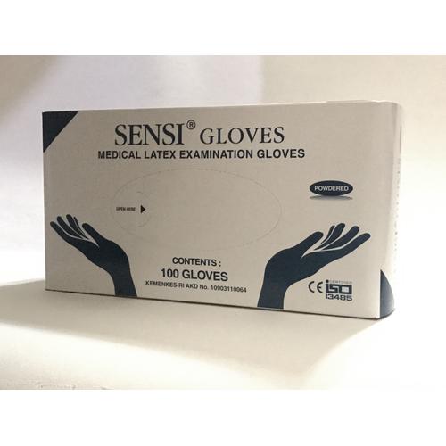 Foto Produk Sarung Tangan Sensi Gloves Medical Latex Examination Gloves uk. XS dari Gudang Sehat Store