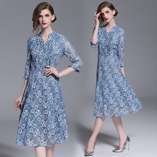 Foto Produk Dress biru Lace premium DSJT2270769J437 dari Blanja Blinji