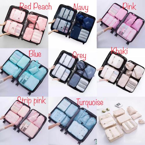 Foto Produk PANACHE - Travel Luggage Packing Organizer with Shoes Bag, 8 pcs 1 Set dari PANACHE