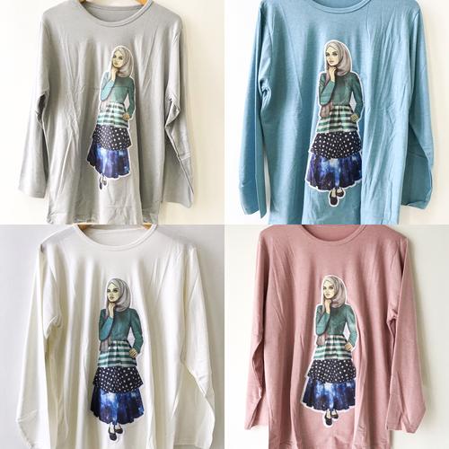 Foto Produk Kaos fashion tangan panjang jumbo bigsize cantik hijabers dari Iconique