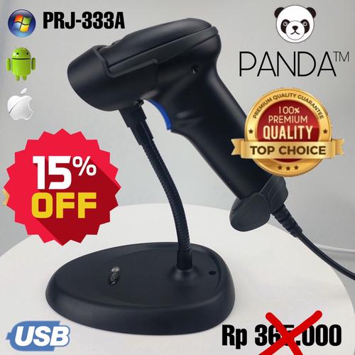 Foto Produk Auto-Sensing Laser 1D Barcode Scanner PANDA PRJ-333A Auto-Scan USB dari PANDA RETAIL SOLUTIONS