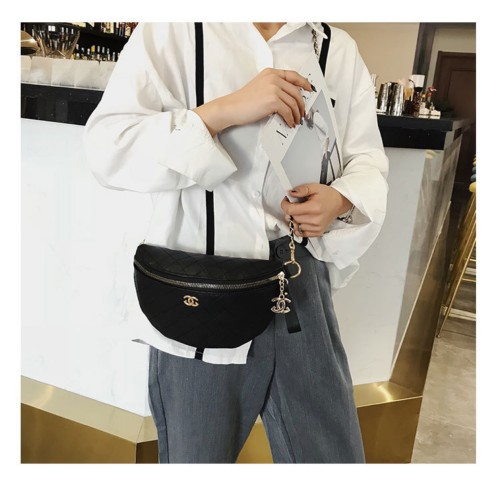 Foto Produk TERMURAH TAS SLING /TAS JINJING CHANNEL SPACE BANYAK TALI CANTIK - Hitam dari 4acc