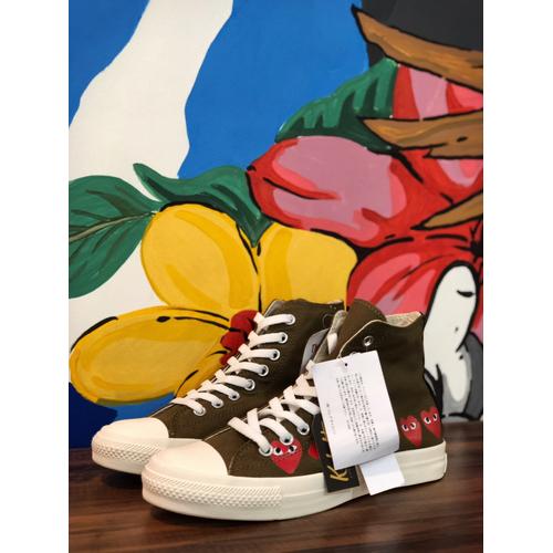 cdg converse high brown