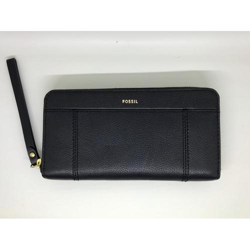 Jual Ori dompet wanita merk Fossil Jori zip clutch black Kota