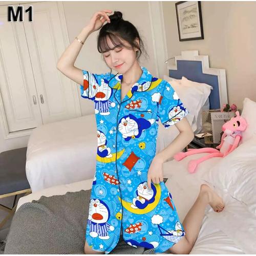 Foto Produk PIYAMA DASTER / motif DORA HELLO / katun jepang / fit to xl dari phon cell