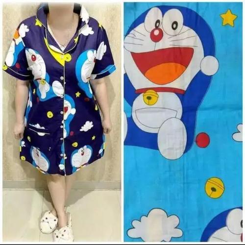 Foto Produk PIYAMA DASTER / motif DORA STAR / katun jepang /fit to xl dari phon cell