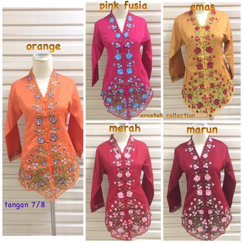Foto Produk Kebaya Encim Bordir KE18 Tangan 7/8 Atasan Kartini Baloteli Wanita dari Ervatek Collection