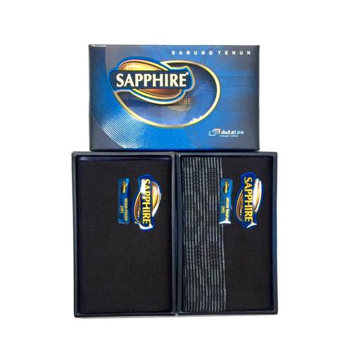 Foto Produk Sarung Sapphire Hitam (Grosir) - Motif HtmTumpal dari mitratexbatik