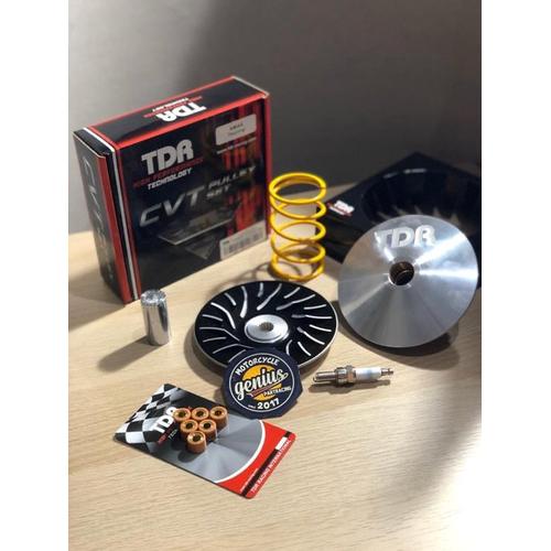 Gambar Paket Akselerasi TDR Yamaha Aerox 155-CVT Pulley-Busi Iridium-Per CVT dari genius.partracing Jakarta Barat Tokopedia