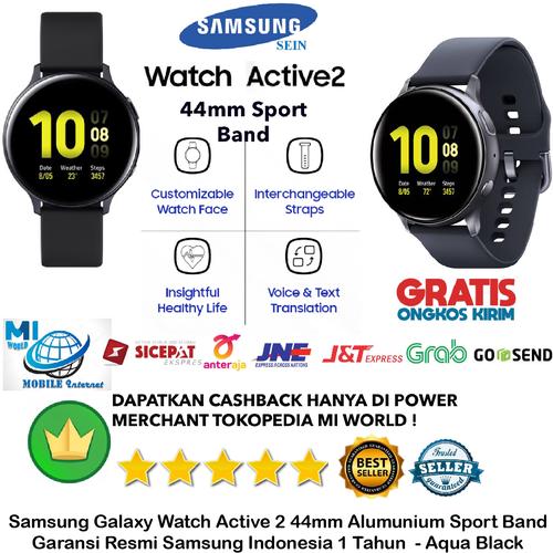 Jual Samsung Watch Active 2 44mm aktif 2gen 44 Alumunium Active2 R820-Black  - CLOUD SILVER, 44MM - Jakarta Selatan - MI WORLD | Tokopedia