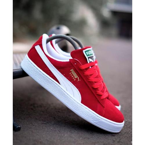 puma classic suede red