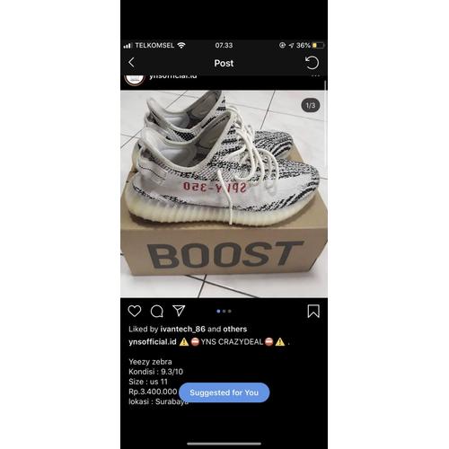 yeezy zebra lc