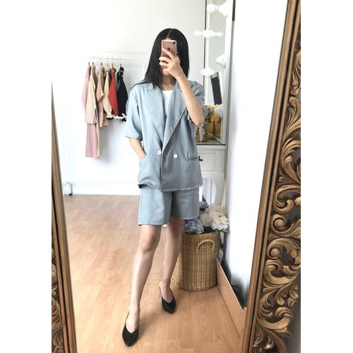 Cassie set mint (blazer \u0026 short pants 