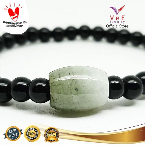 Foto Produk Gelang Batu Giok Burma Asli Hijau Tabung - VeE Gelang Pria Wanita dari Vee Jewelry