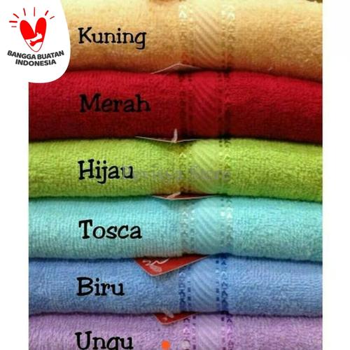 Foto Produk Handuk Mandi Merah Putih 70x140 cm / Terry Palmer Group dari Makmur Tanah Abang