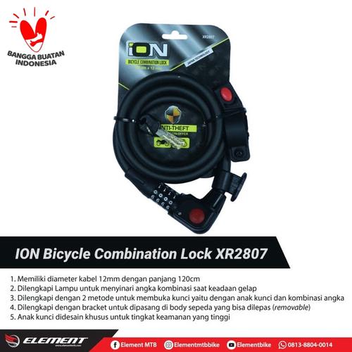 Foto Produk ION 2807 Gembok Sepeda/Lock Sepeda/Kunci Sepeda (New) dari ElementIndonesia