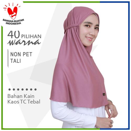 Foto Produk Jilbab Non Pet Tali L Mazoya Hijab Kaos Khimar Kerudung Instan Bergo dari Jilbab Mazoya